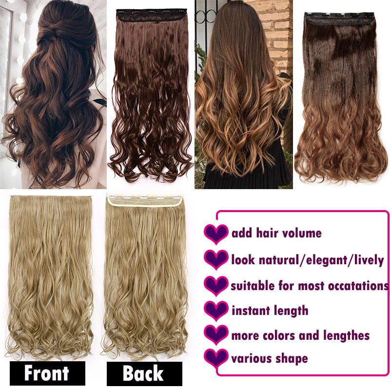 EXTRA LONG 30″ Clip in 100% Real Natural As Human Hair Extensions Full Head Long