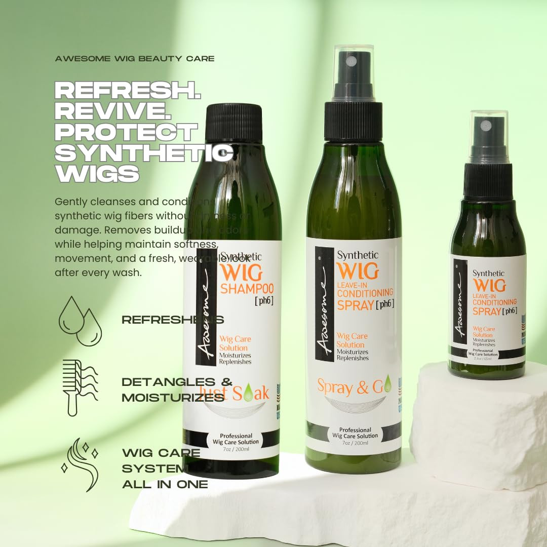 Awesome Synthetic Wig Leave-In Conditioner Spray, Ph6, Professional Wig Care Sol