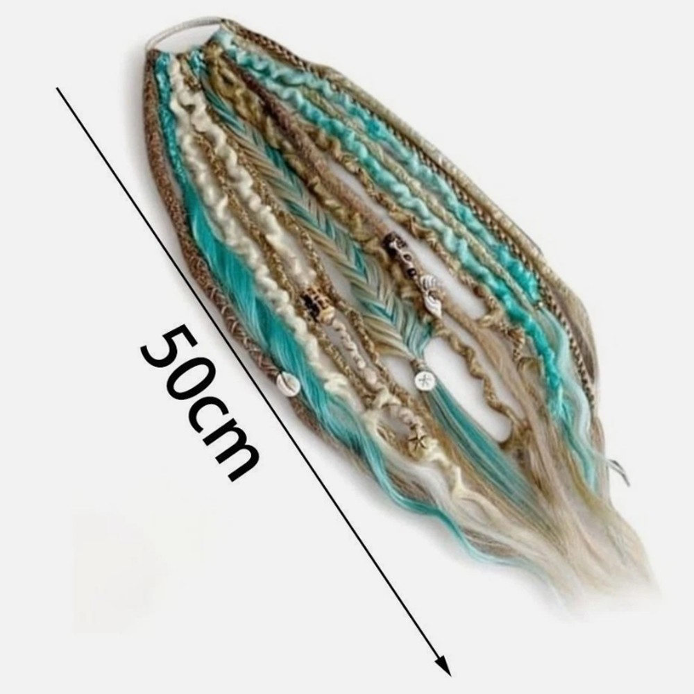 Elastic Dread Ponytail Boho Braided Ponytail Extension Dread Ponytail Extensions