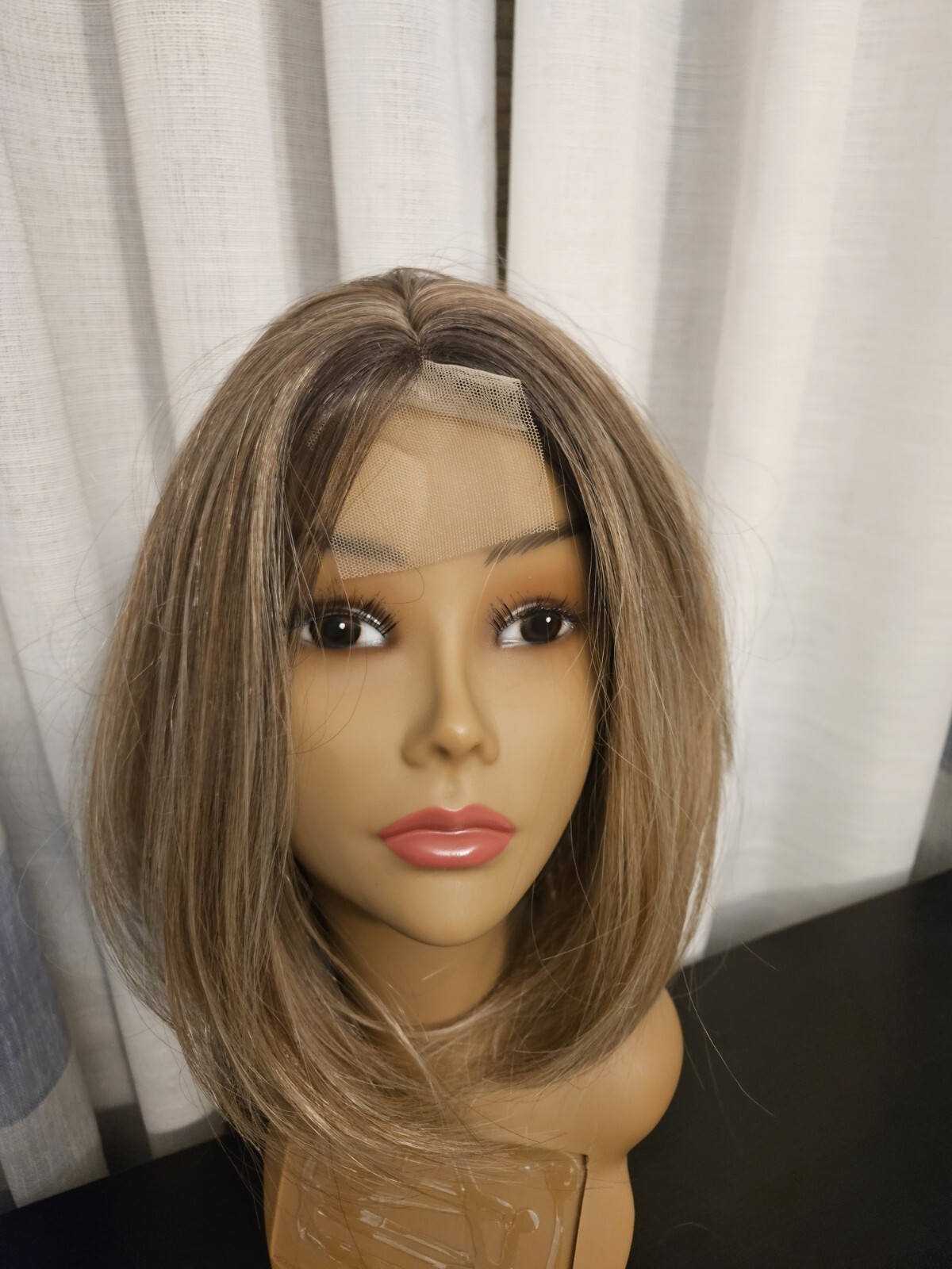 NEW Straight Mixed Blonde Front Lace BOB WIG NATURAL LOOK