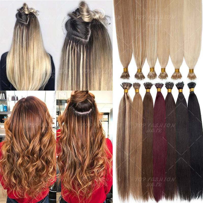 THICK Russian Nano Ring Micro beads Tip 100% Remy Human Hair Extensions 1g/s D02