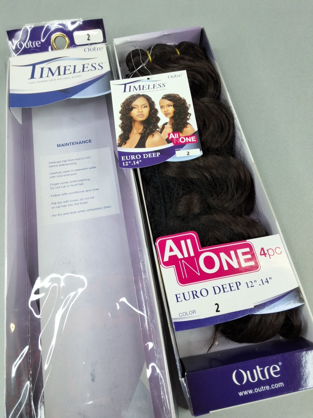 Euro Deep #2 Darkest Brown 12” 14” Timeless All-in-One Synthetic Curly Hair