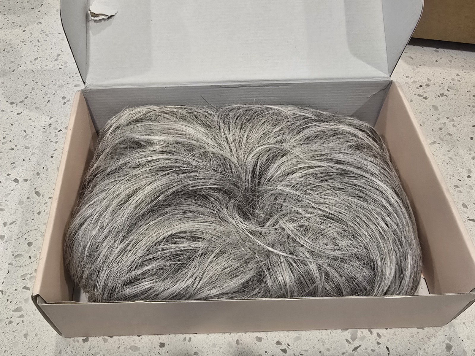 Reecho Salt And Pepper Gray Wig Topper 5 Clip Synthetic