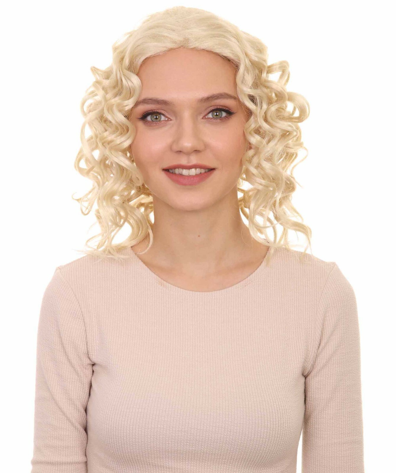 The Bad Girl Curly Blonde Womens Wig | Sexy Cosplay Party Halloween Wig HW-2210A