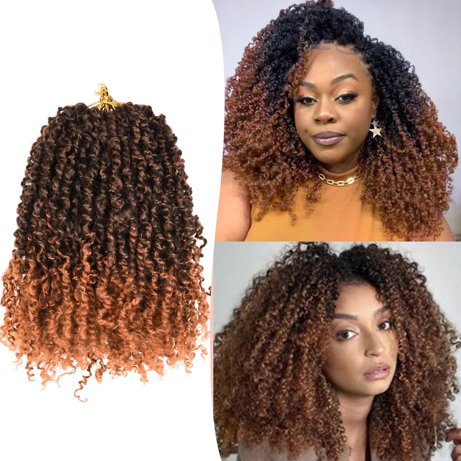 Yanky Twists Crochet Braids Hair Bohemian t30-8p 10 Inch (Pack of 8)