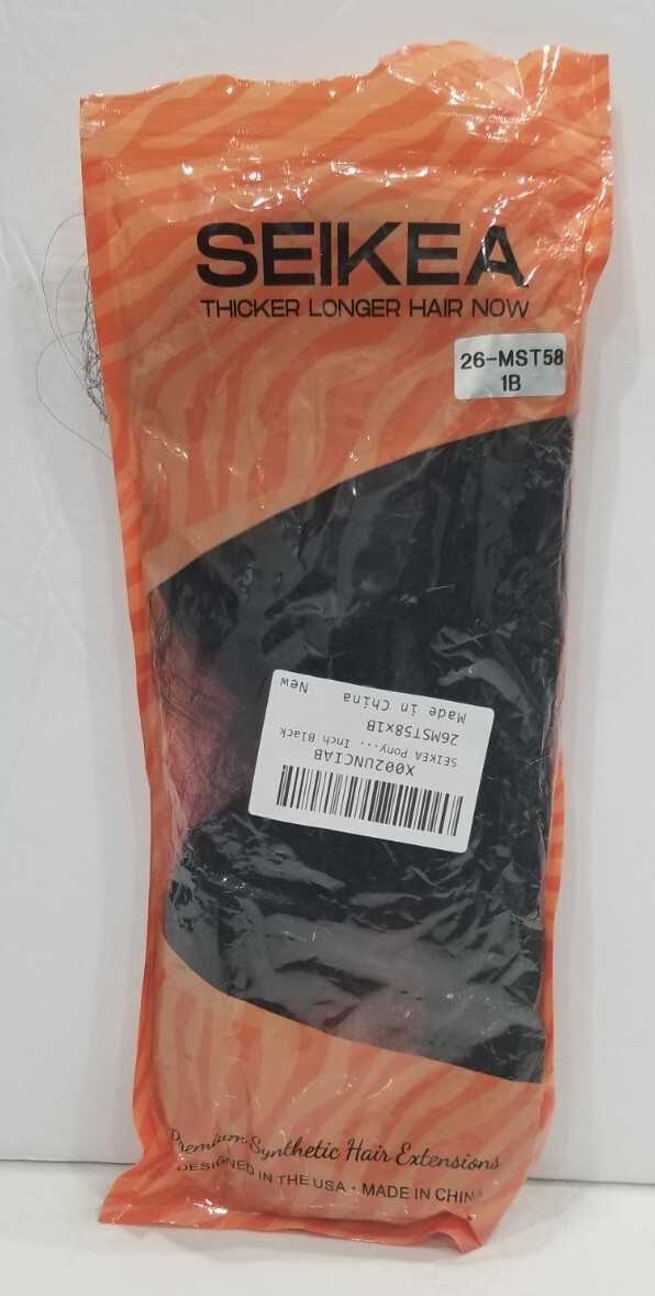 SEIKEA Hair Extension Wrap Around Straight Hair for Women 26″ Color 1B Open Box