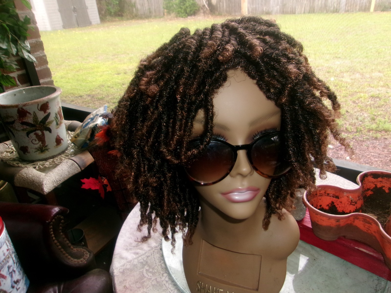Black Women Twist Braided Dreadlock Braiding Short 12” Crochet Wig
