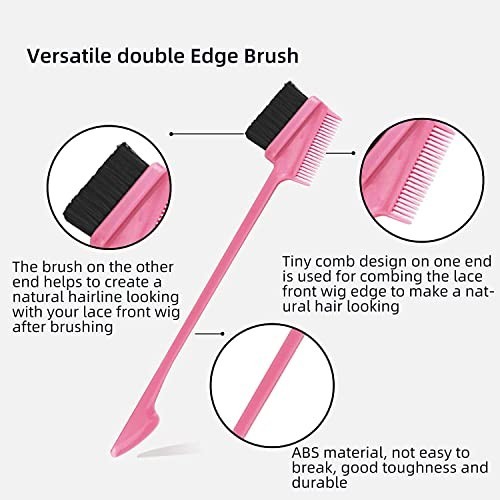 12Pcs Wig Styling Set – Massage Brush, Wide-Tooth Comb, Edge Brush & Clips for W