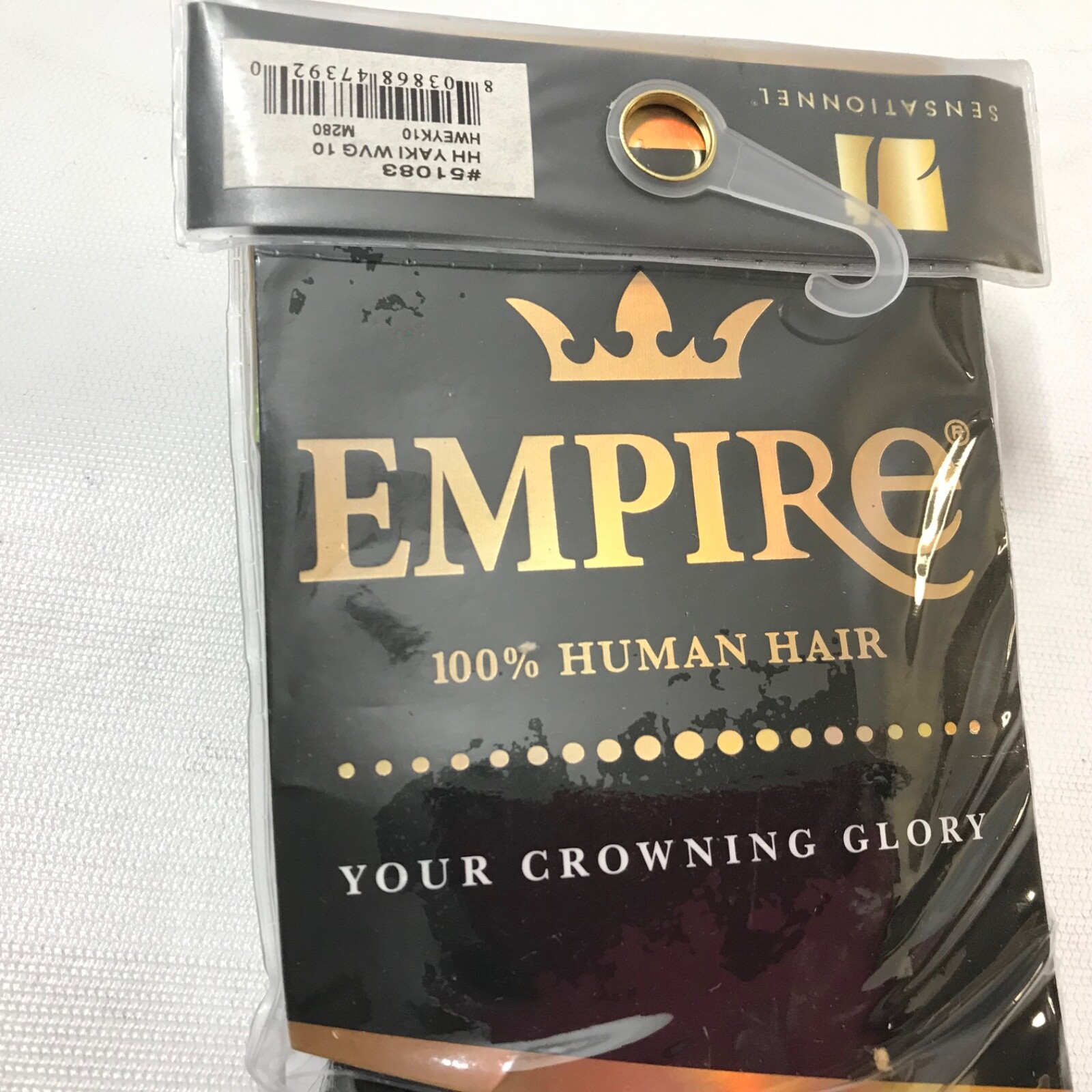 (1) Pack Sensationnel Empire Human Hair Yaki 10” Color S1B/30 Infuse/Argan Oil