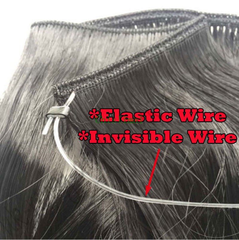 Ombre 60g Handmade Flip Human Hair Extensions Invisible Wire good Hair Weft