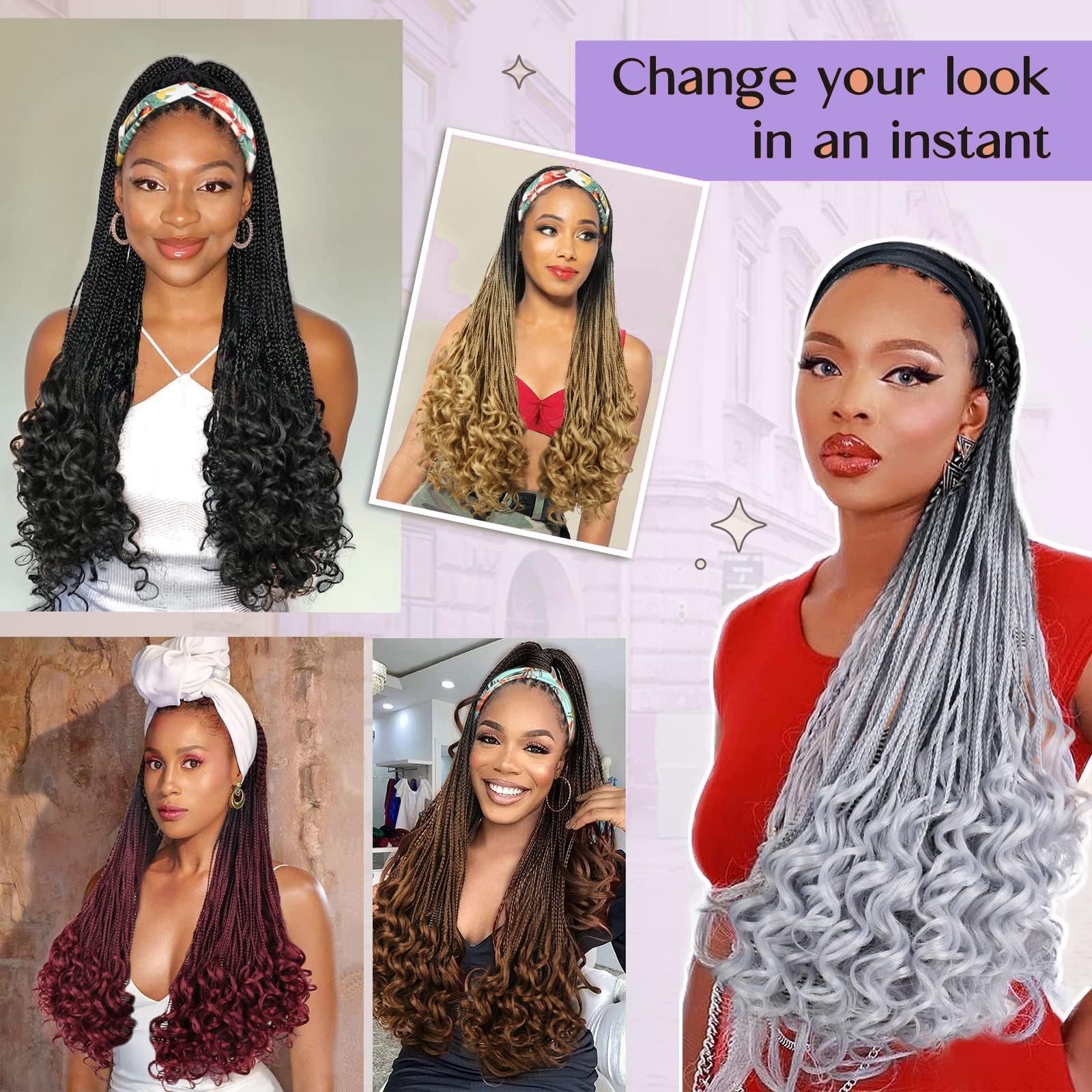 French Curl Braiding Hair 12 Inch Natural Black 8Packs Loose Wavy Spiral Curl