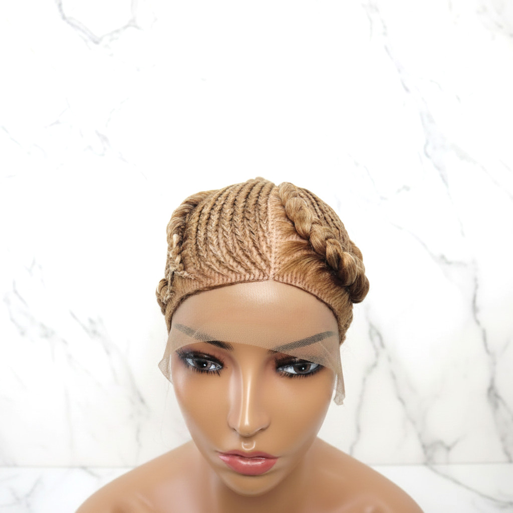 Braided Wig. Large Cornrow Braids. Full Lace with baby hair