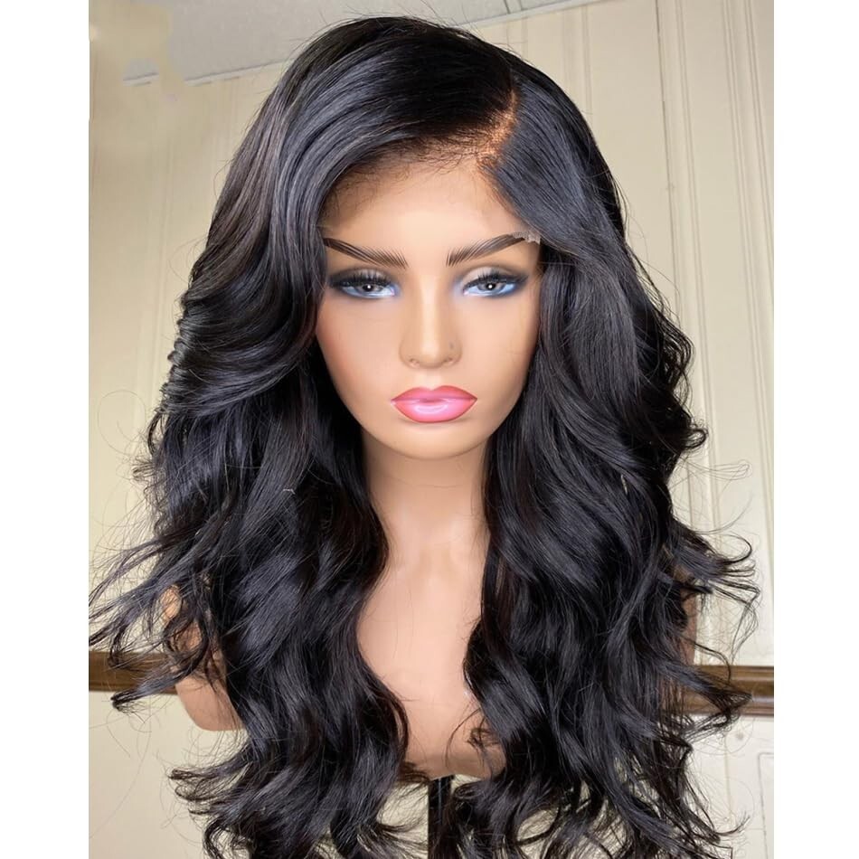 Loose Wavy Silk Base Full Lace Human Hair Wig Pre Plucked Glueless Wig Baby Hair