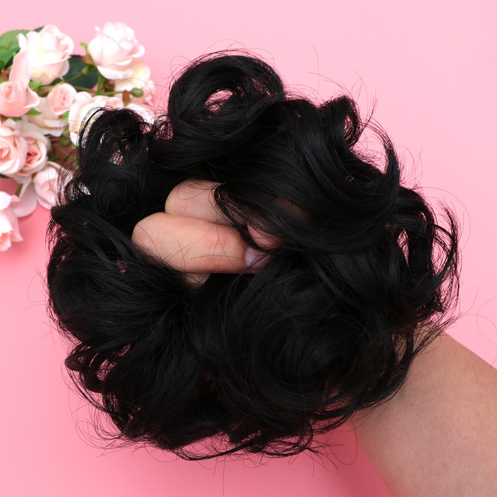 Hair Bun High Temperature Fiber Women Volume Addition 2Pcs 3.9×3.9×0.8In