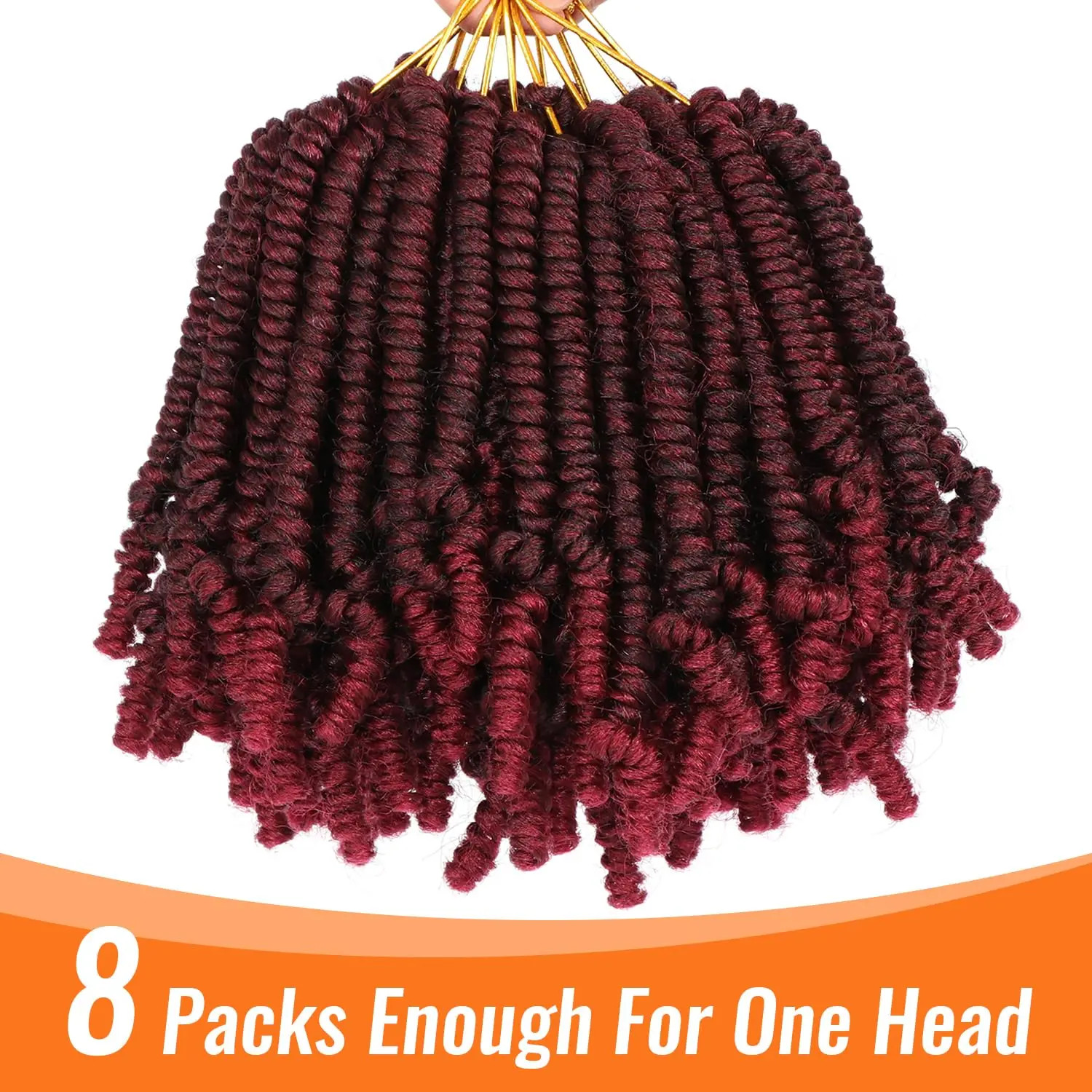 Passion Spring Twist Crochet Hair Pretwisted Pre Looped Braids Hair Extensions