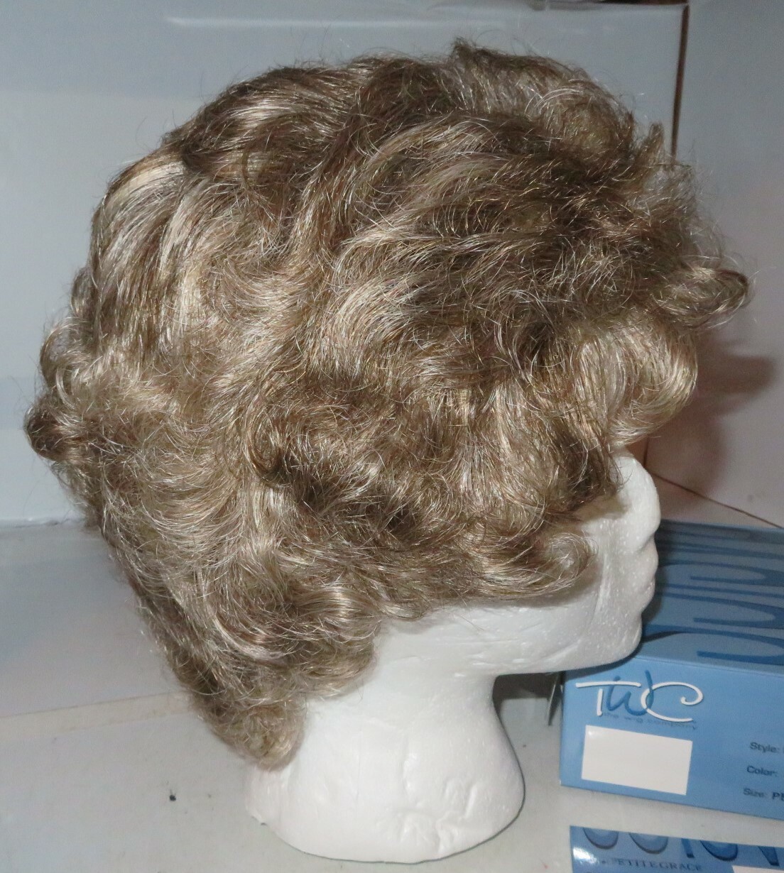 TWC Basics Wig 17/101 Blonde Frosted Highlights GRACE Short Bob Petite Boxed