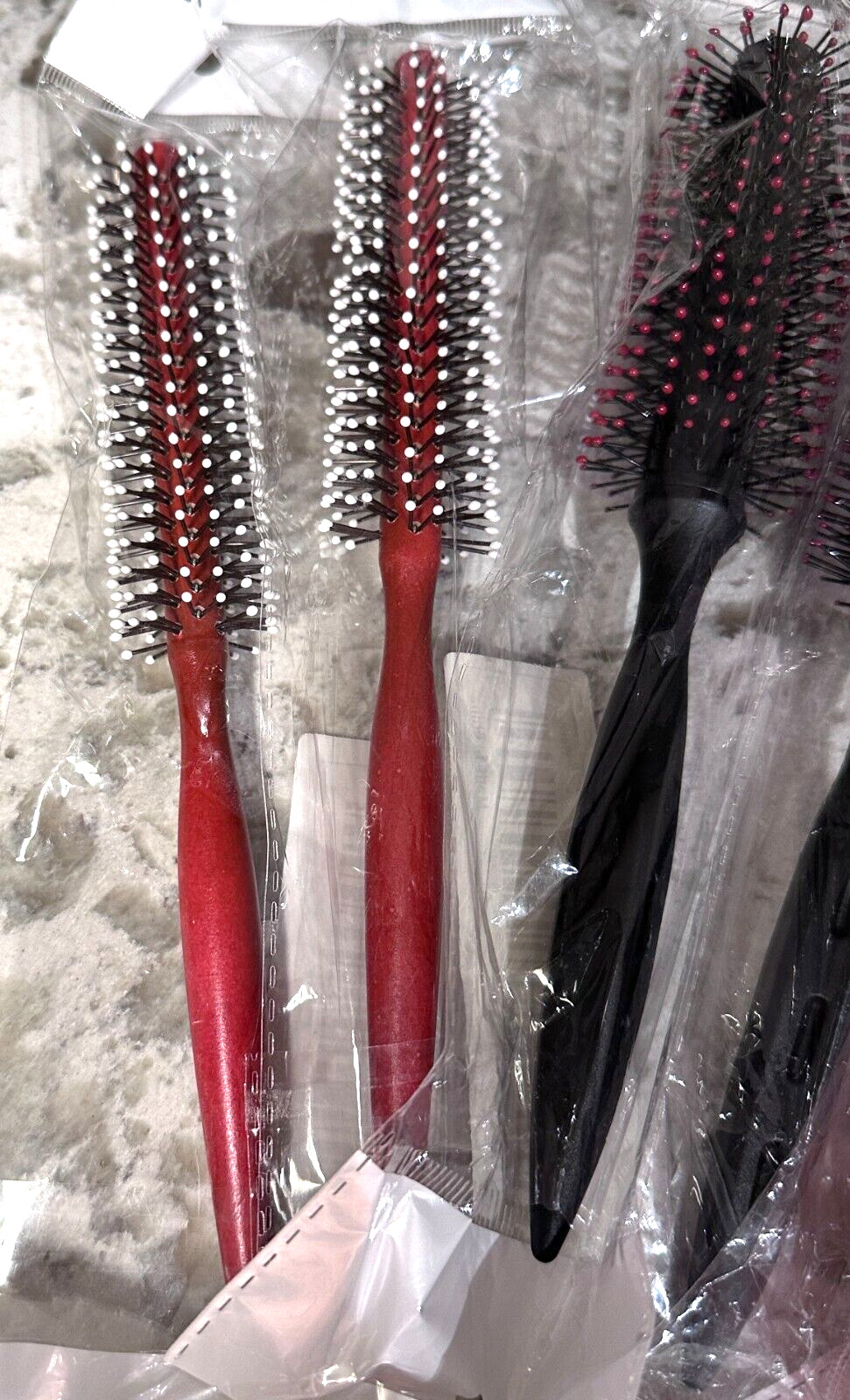 Lot of 14 Round Hairbrushes 1.25-3in diameter 7 Bore Bristle New in Packages