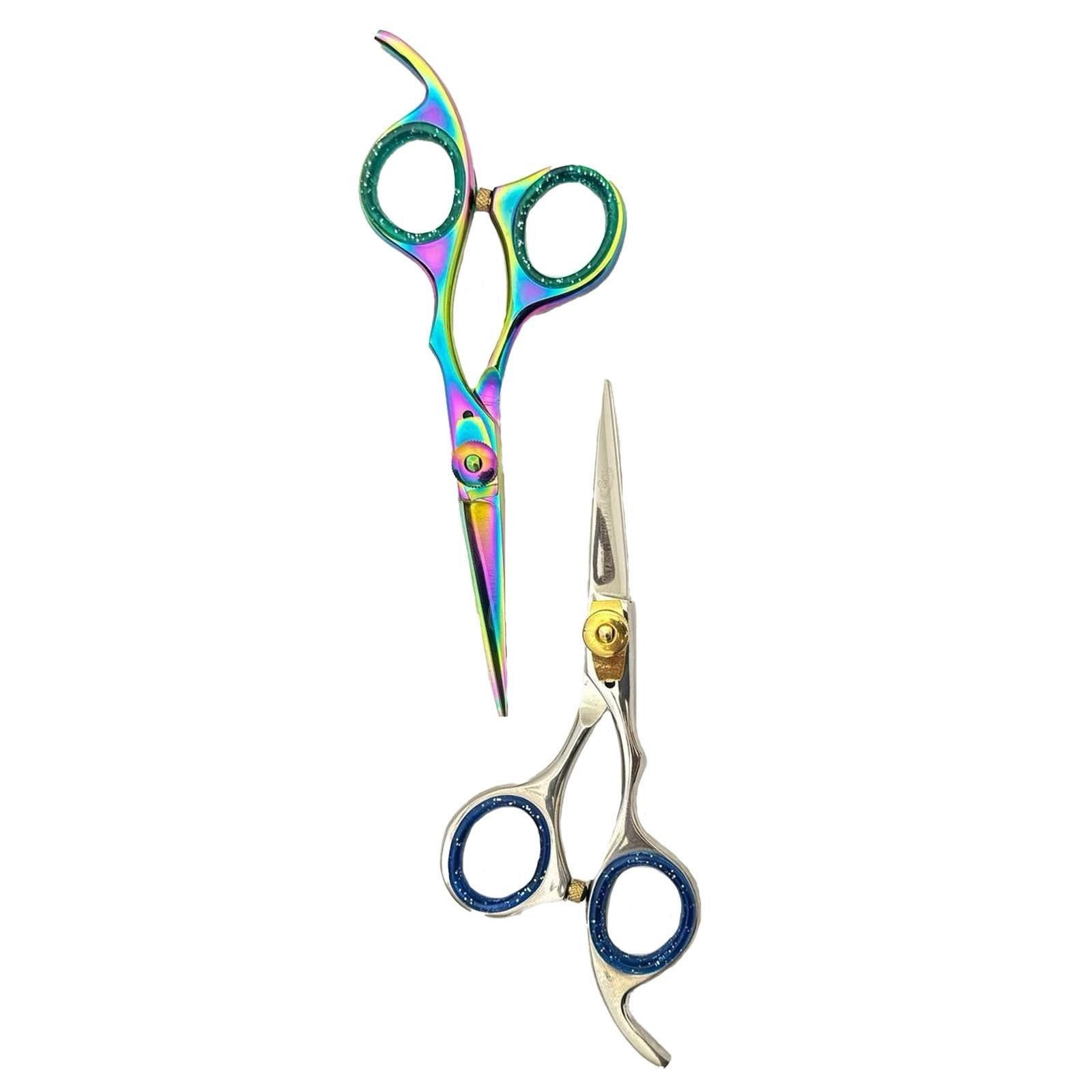 Hair Cutting Scissor Pair 5.5” Multi & Polish Color
