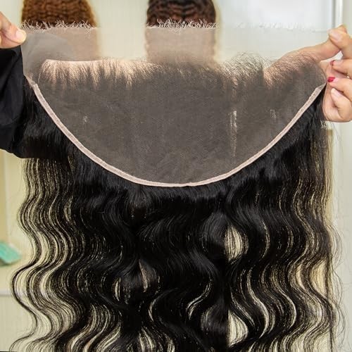 13X6 12″ HD Lace Frontal Body Wave Ultra-Thin 12A Brazilian Virgin Human Hair