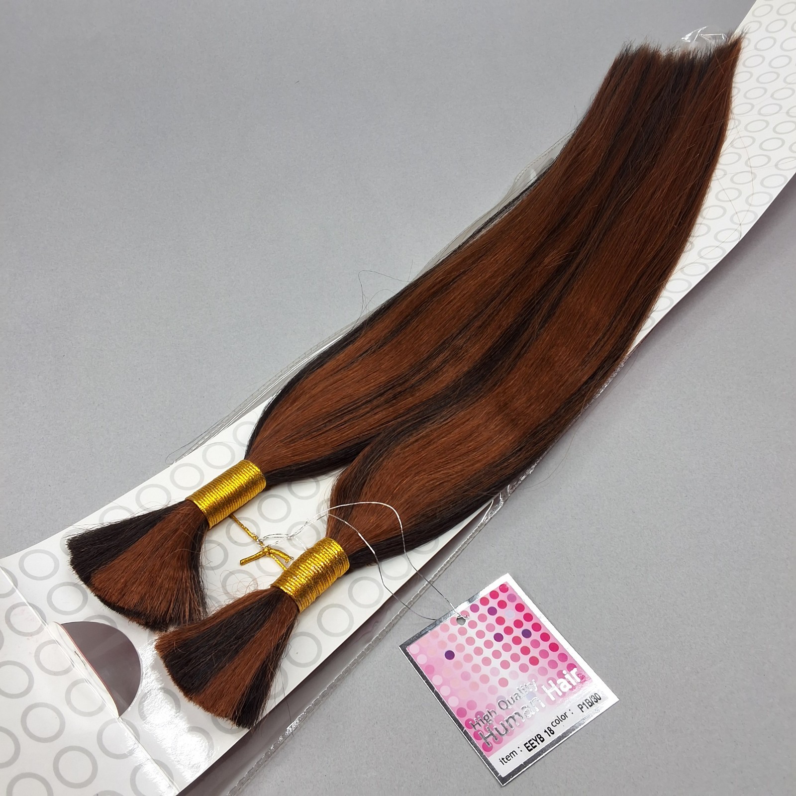 18” Yaki Bulk #F1B/30 Off Black & Honey Straight Micro Braiding Blend Hair