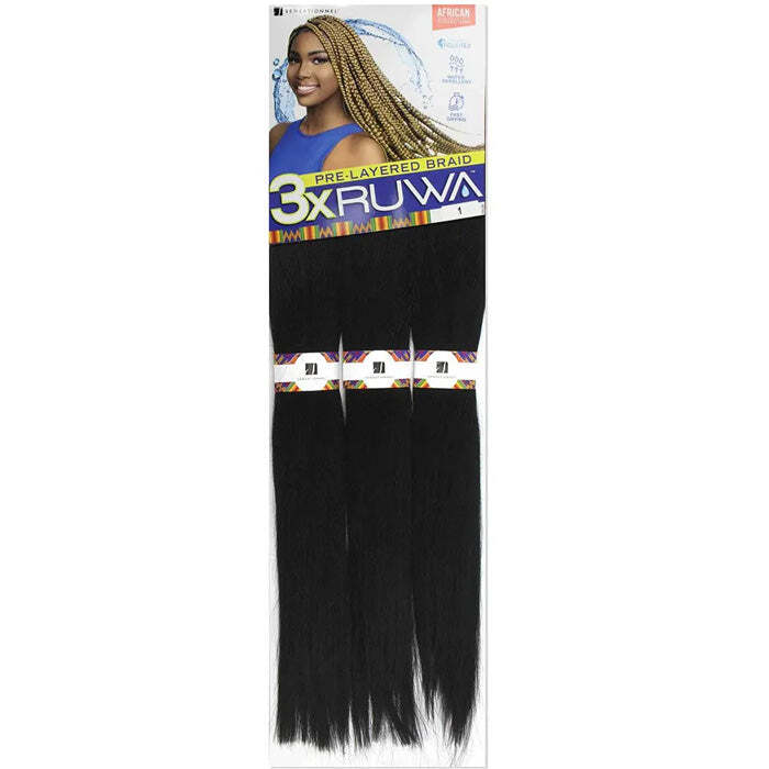 Sensationnel African Collection Pre-Layered Crochet Braid – 3X Ruwa 24″