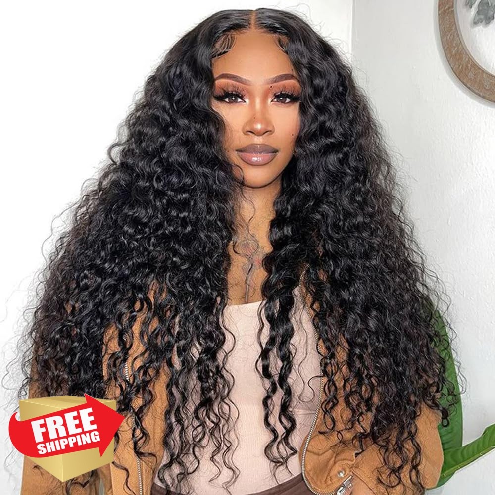 Pinketer 32 Inch 5×5 Deep Wave Human Hair Wig