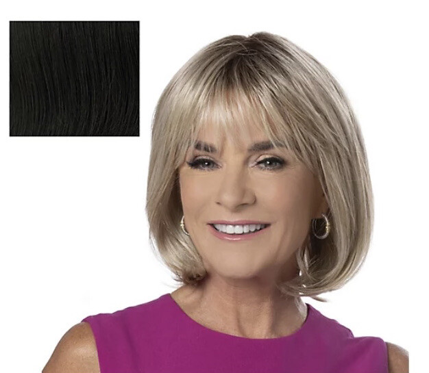 Toni Brattin BLACK Easy Elegance REGULAR HF Mid-Length Wig New