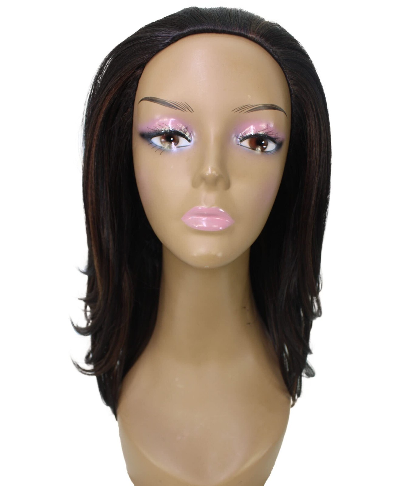 LUXLUXE Leal Curly Layer 18″ Half Wig Mix Human Hair and Synthetic Fiber