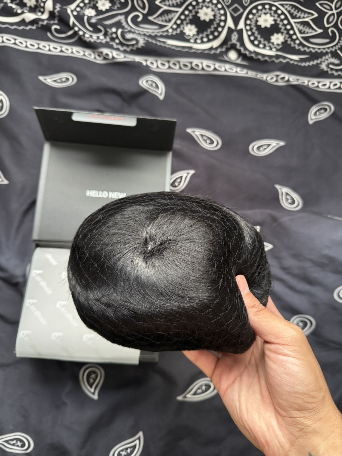 Lordhair Toupee, 100% Human Hair, 0.08 #1 Jet Black or #1B Natural Black