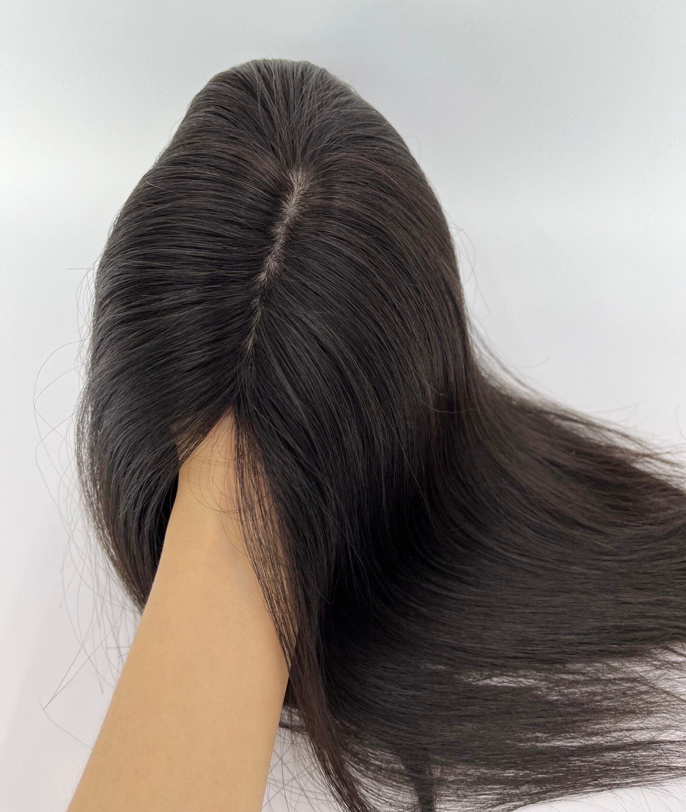 Breathable Human hair toppers (14*15cm) Thin hair help for women