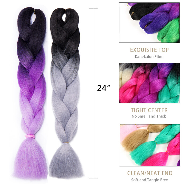 Box Braid Ultra Hair For Jumbo Braiding Extensions Crochet Ombre Kanekalons LC5