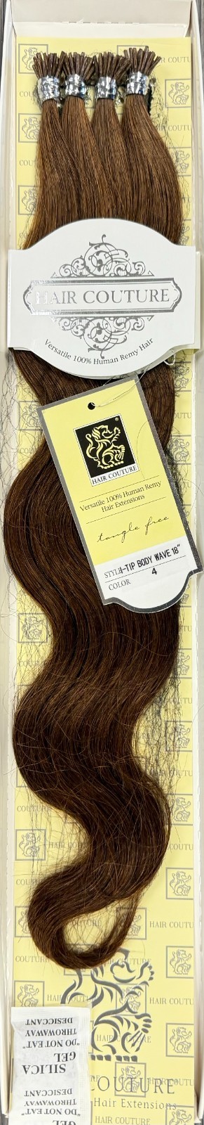 Hair Couture Versatile Human Remy Hair 18″ I-Tip Extensions Body Wave 120pcs #4