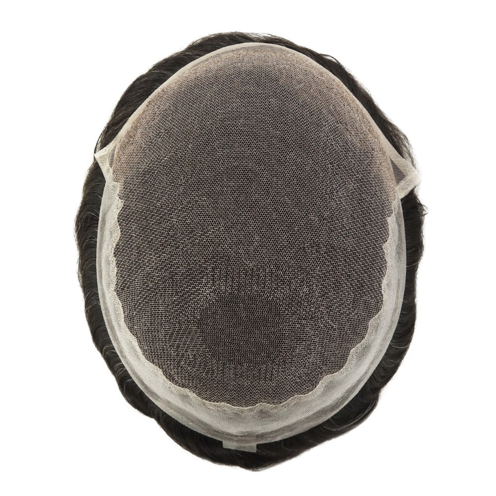 Toupee For Mens Human Hair Replecement System Lace Thin Skin Hairpiece Q6 8X10”