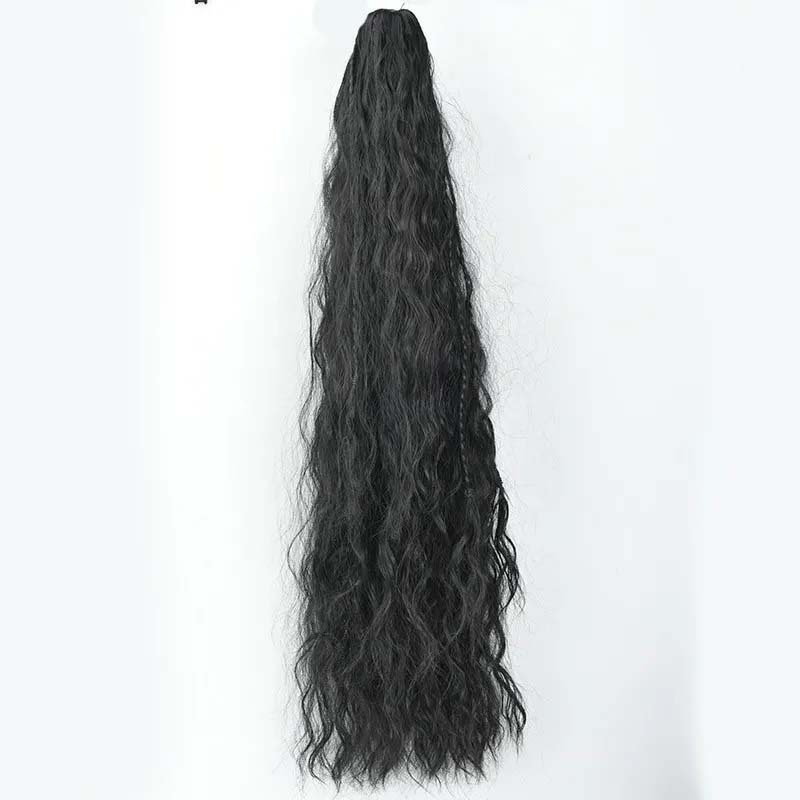 Corn Wave Ponytail Extension Claw Clip 26″ Long Synthetic Women Fluffy