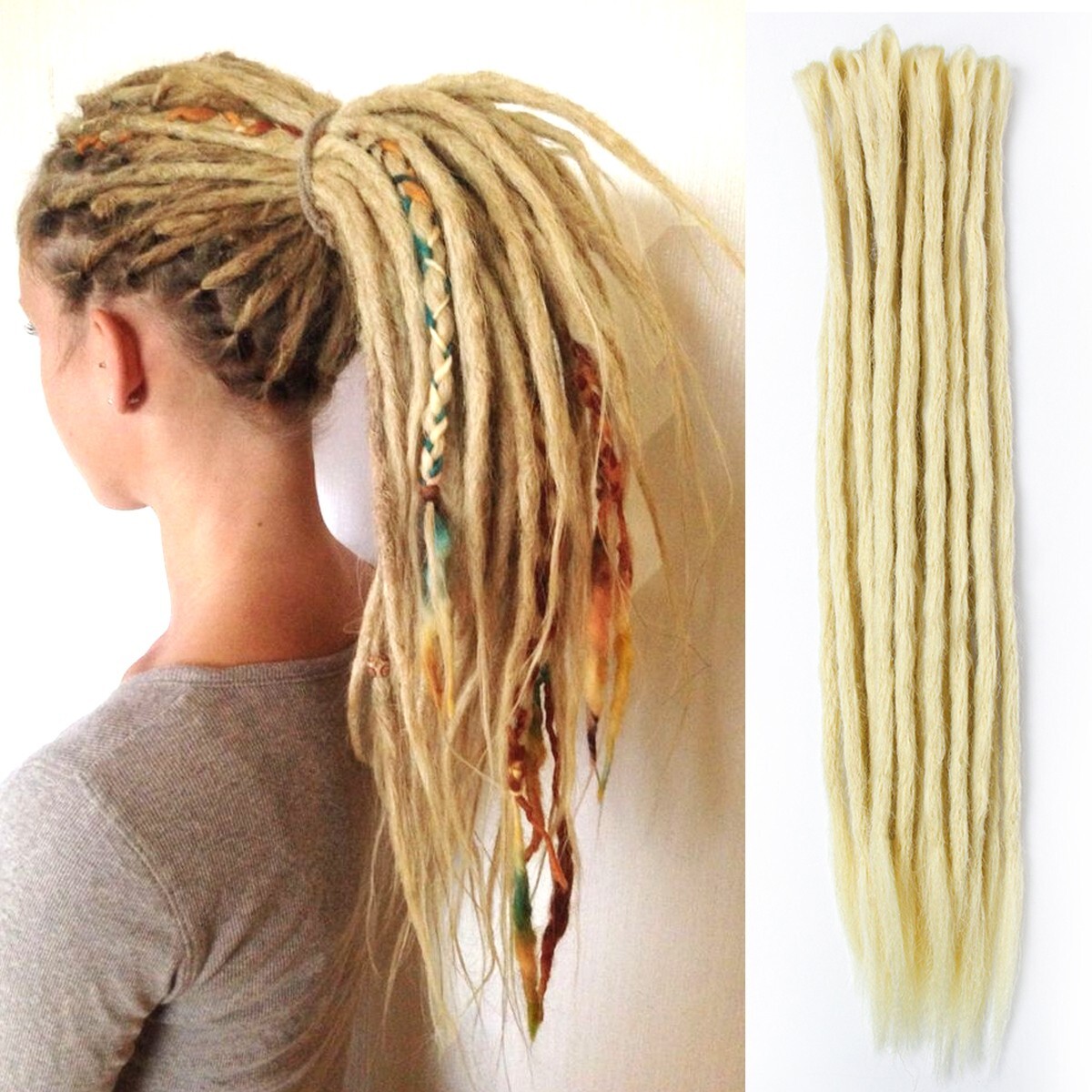 25PCS Handmade Dreadlocks Extension SE Dreads Reggae Dreadlocks Pre-looped Braid