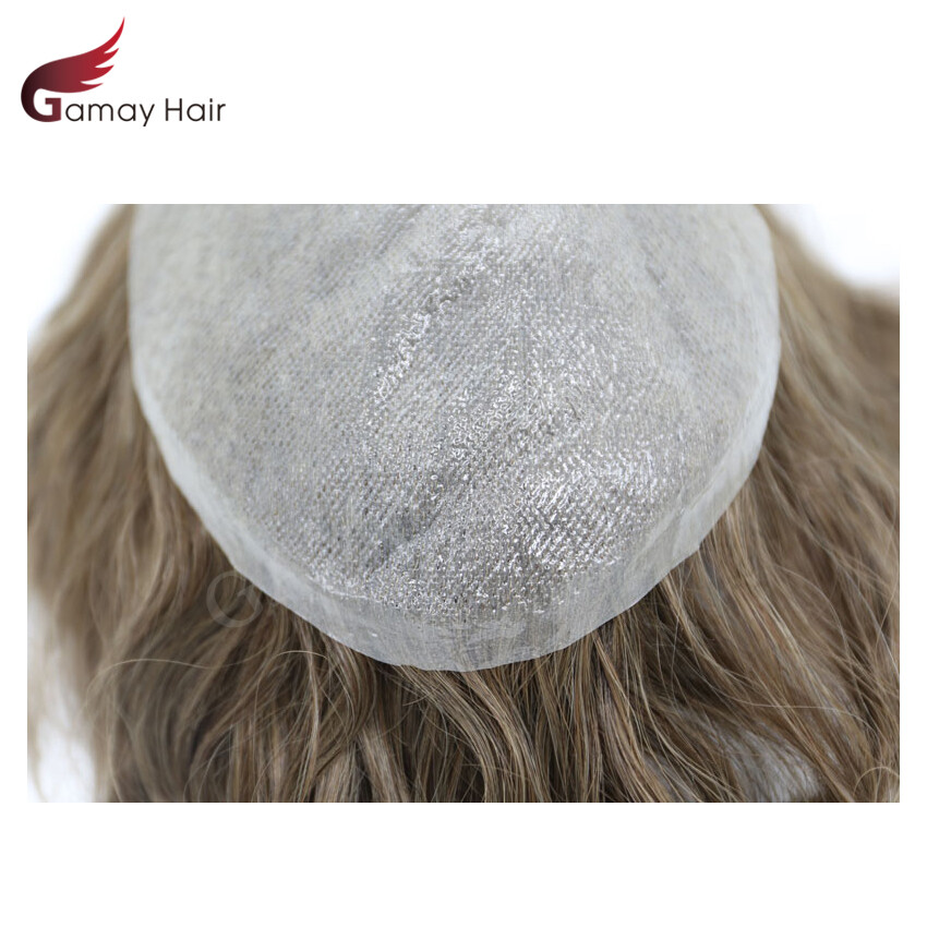 Mens Toupee Ultra Thin Skin Invisible Poly PU Wig 0.04mm Human Hairpiece for Men