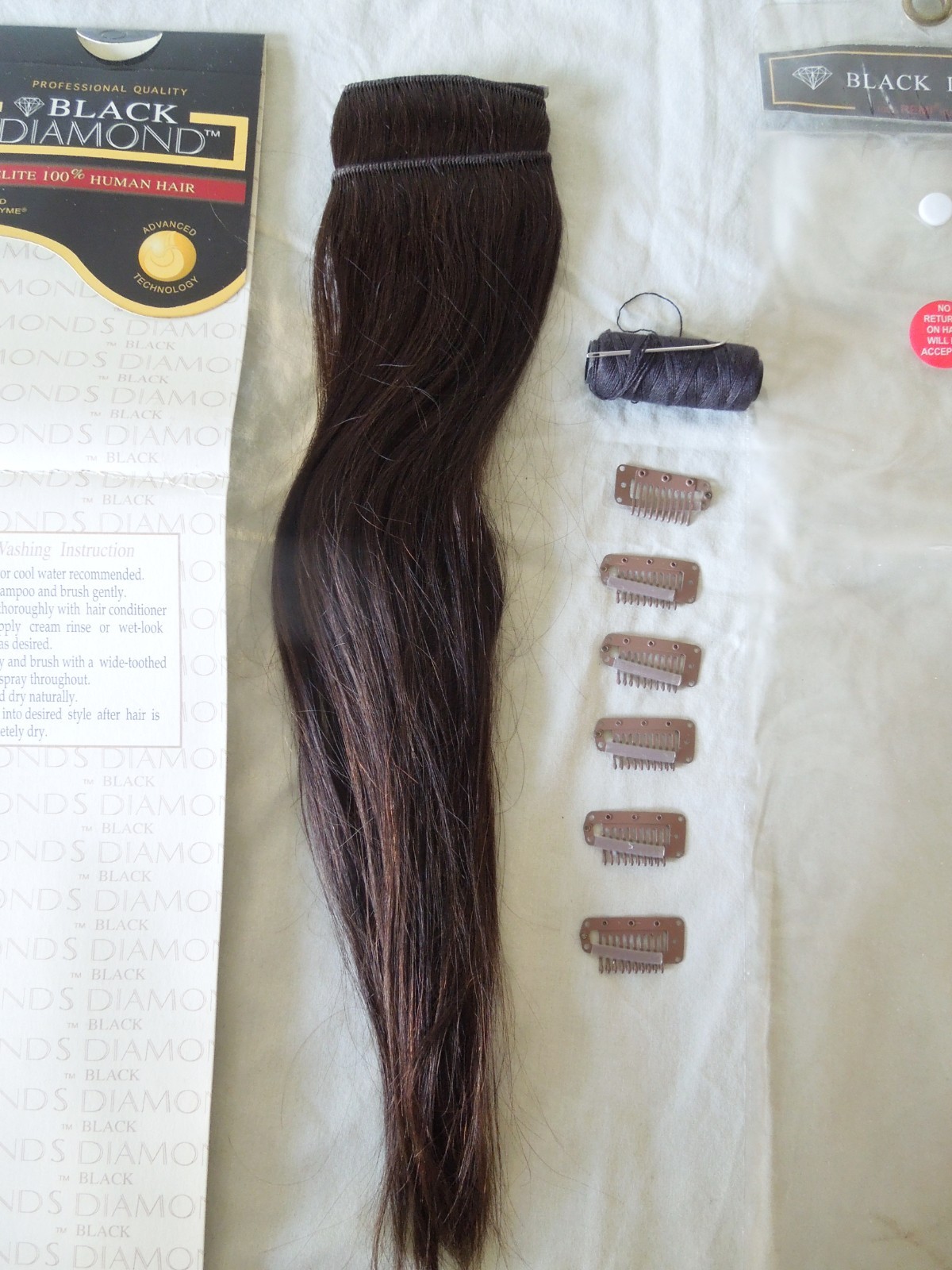 Black Diamond Elite 100 100% Human Hair Extension Brown Black 37″ x 14″