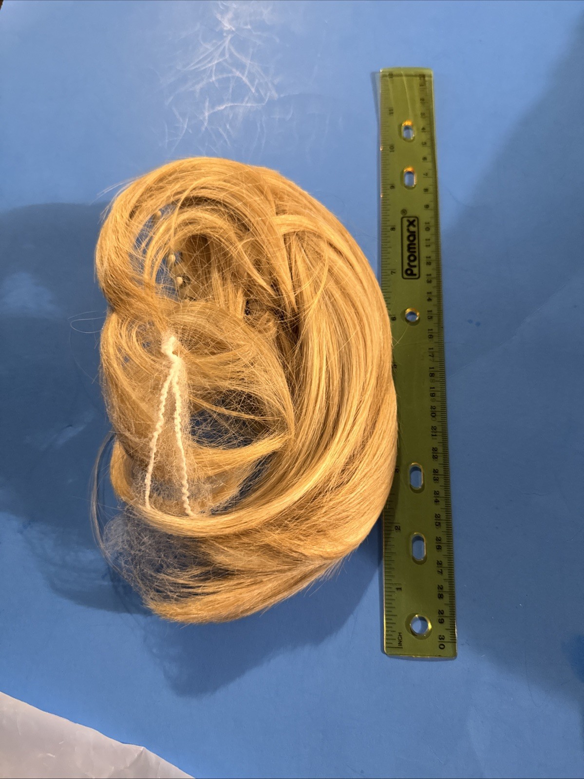 Blonde Synthetic Hair Piece Bun Or Chignon Extension With Claw Clip