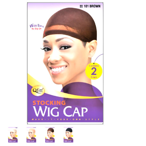 ONE PACK WITH 2pcs Deluxe Nylon Stocking Stretchy Wig Caps Light Beige