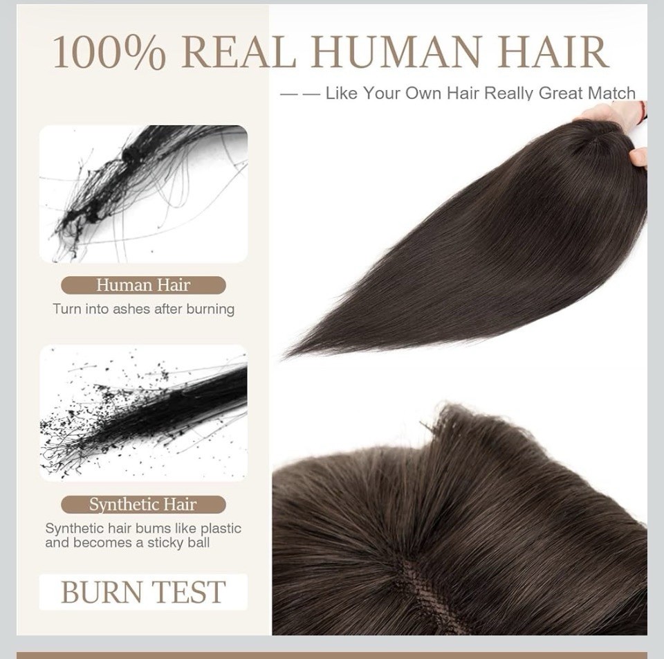 Rich Choices Hair Toppers for Women Real Human Hair 100% Human Remy Toppers