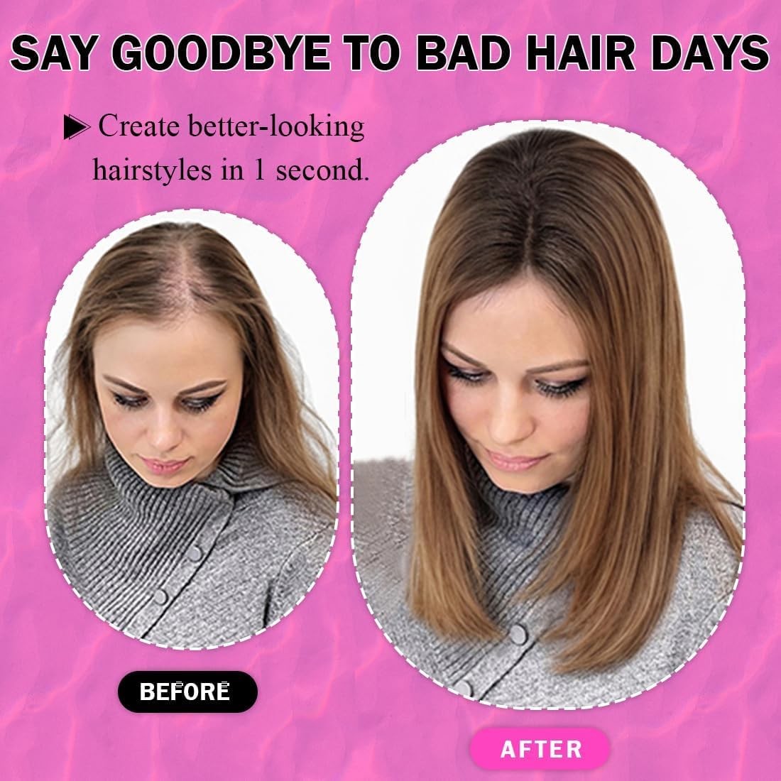 Iwig Hair Toppers for Women Real Human 360° 3D Upgrade Toppers, Light Brown