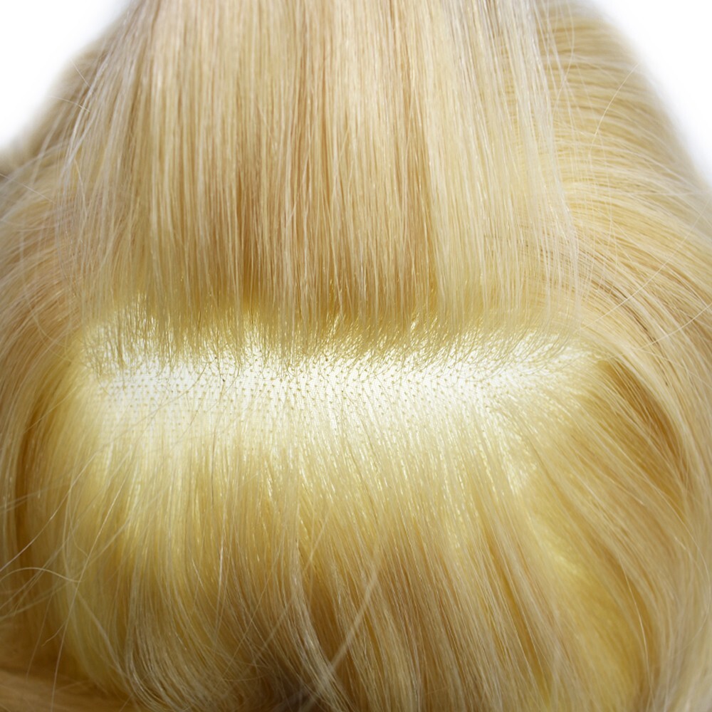 Mens Toupee Hairpiece Mono Poly Around Hair Replacement System for Men Wig Units