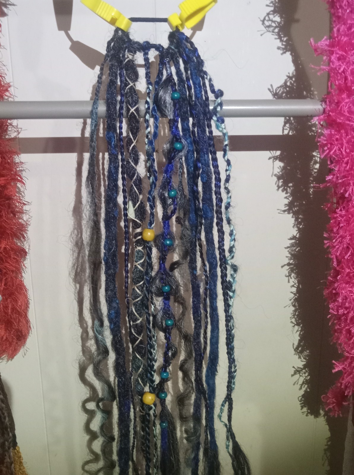 Dreadlock Extensions Hair 0.6 0.8cm Thick Full Handmade 14 burning man Locs set