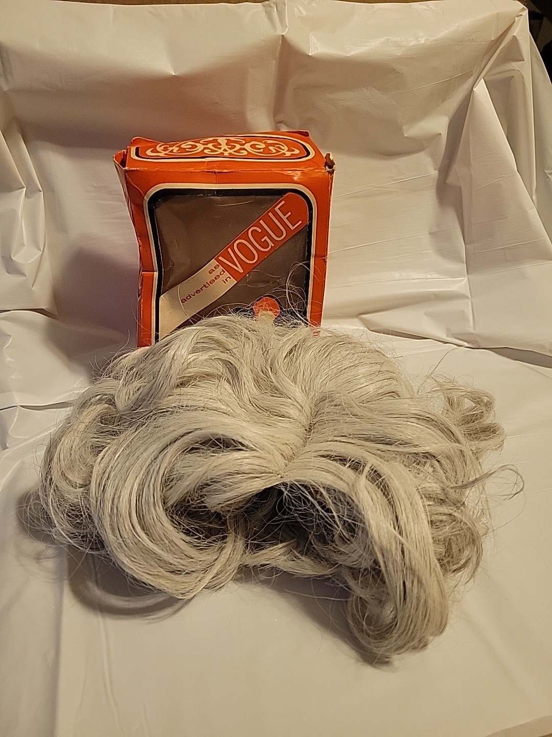 Vintage Brentlon Georgi Short Wavy Original Box White Grt 4 Halloween Old Lady