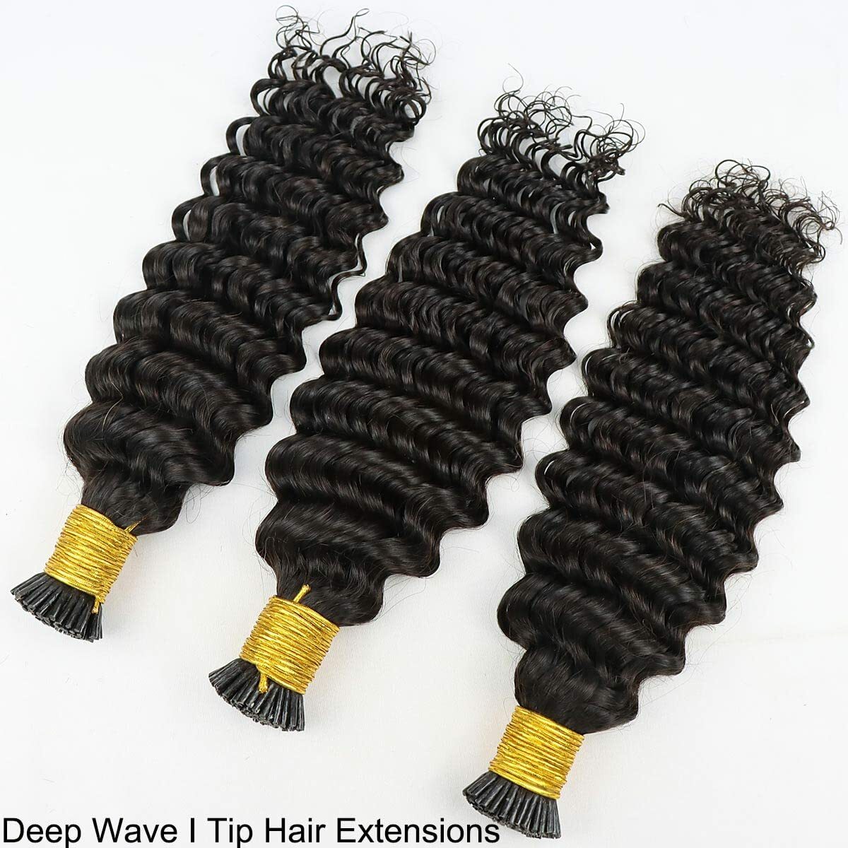 Deep Wave I Tip Human Hair Extension Brazilian Curly Stick I Tip Hair 100Strands