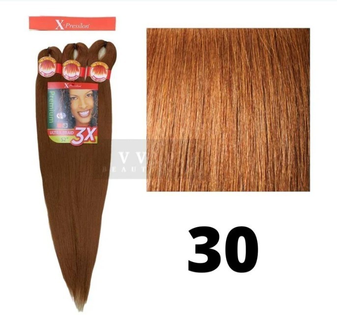 Outre X-Pression Ultra Braid 3X Pre-Stretched 52″ Color 30 Light Auburn – 2.3 Pk