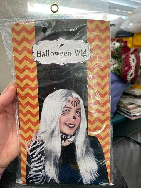 Women’s Long Wig Silver Adult Size New!!!