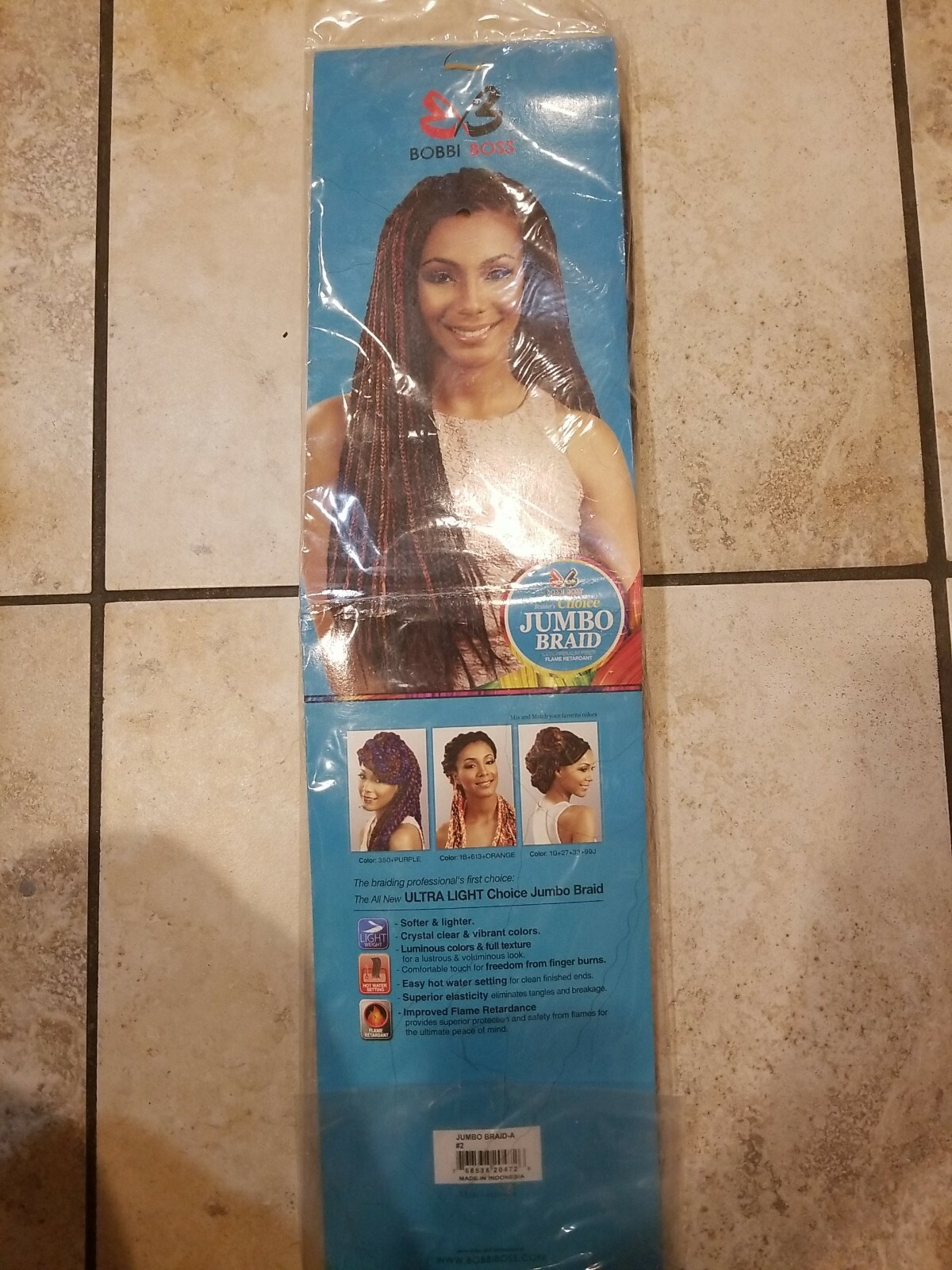 BOBBI BOSS Jumbo Braid 100% Premium FIBER Flame Retardant COLOR A #2 Black Hair