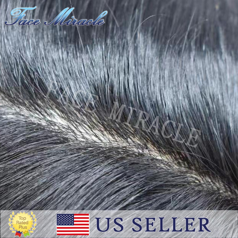 Men’s Hairpieces 0.1MM Thin Skin PU Toupee for Men Human Remy Hair Systems