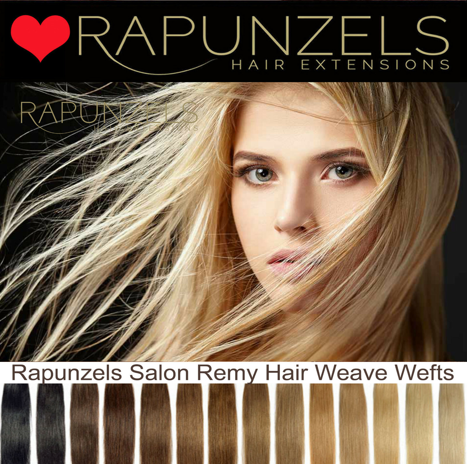 Hair extensions weave/weft DIY clip in full head 110grams in 16″, 20″ 24″ length
